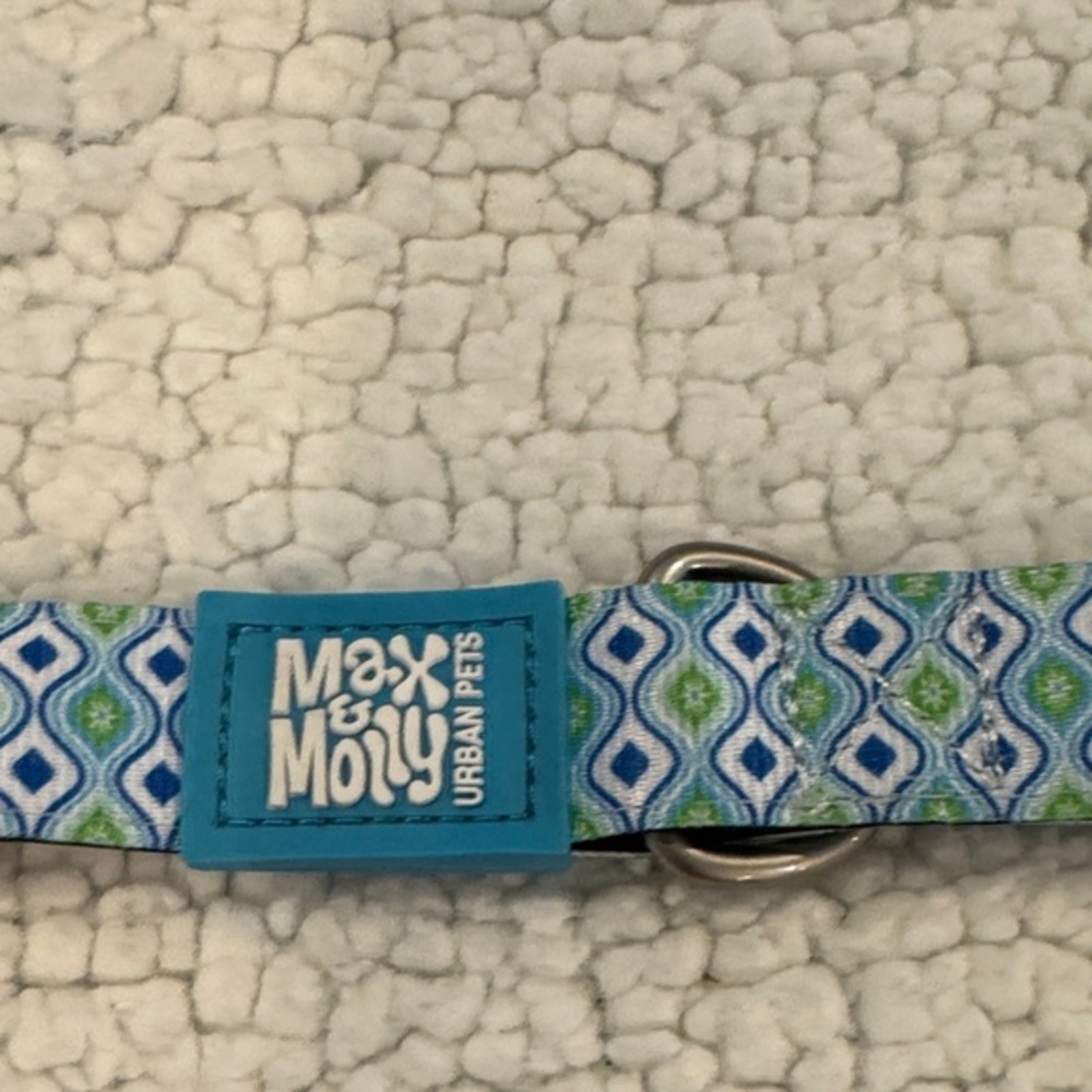 Blue Patterned Dog Leash - Picture 4 of 4
